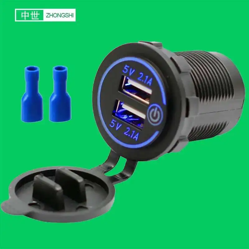 Quick Charge Dual 12V Car Charger Socket 5V 2.1A Waterproof 24V LED Fast USB Connector For Motorcycle Boat Marine
Quick Charge Dual 12V Car Charger Socket 5V 2.1A Waterproof 24V LED Fast USB Connector For Motorcycle Boat Marine