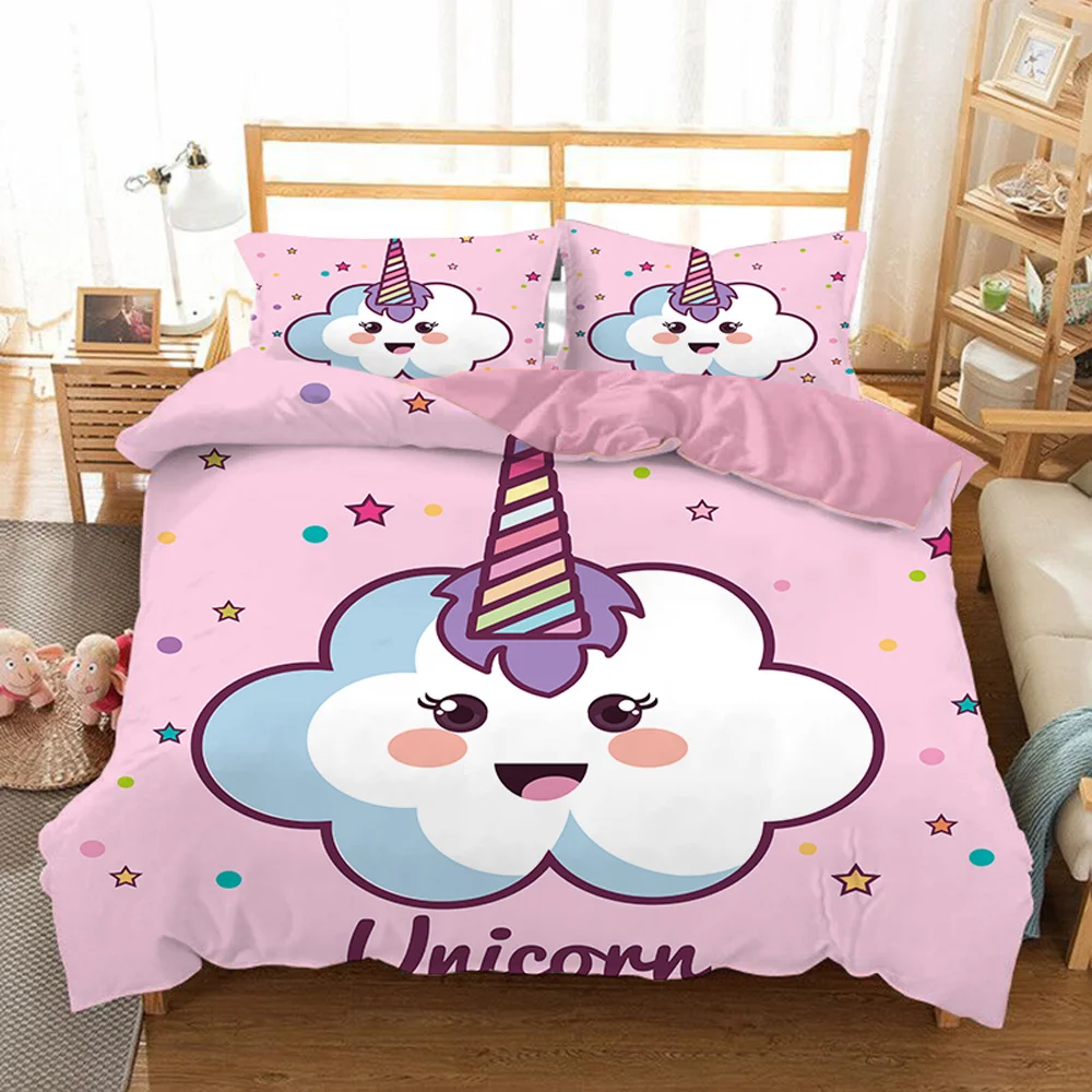 Hot Sale Cartoon Unicorn Boys Girls Pink 3D Bedding Set Duvet Cover Bedcllothes Animal Printed Queen King Size Home Duvet Covers
Hot Sale Cartoon Unicorn Boys Girls Pink 3D Bedding Set Duvet Cover Bedcllothes Animal Printed Queen King Size Home Duvet Covers