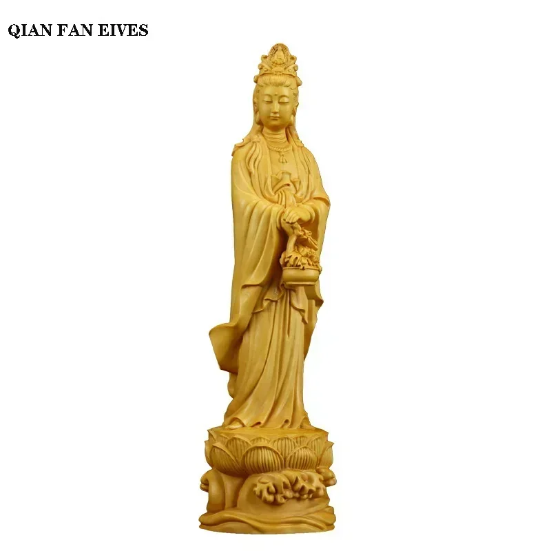 Wooden flower basket Guanyin Bodhisattva statue Solid wood carving Home living room, room art statue Feng Shui Buddha statue
Wooden flower basket Guanyin Bodhisattva statue Solid wood carving Home living room, room art statue Feng Shui Buddha statue