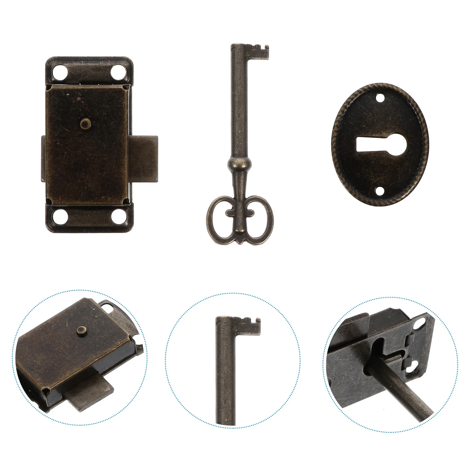 2Pcs Decorative Box Lock Style Furniture Lock for Jewelry Cabinet Vintage Wooden Case DIY Replacement Fittings
2Pcs Decorative Box Lock Style Furniture Lock for Jewelry Cabinet Vintage Wooden Case DIY Replacement Fittings