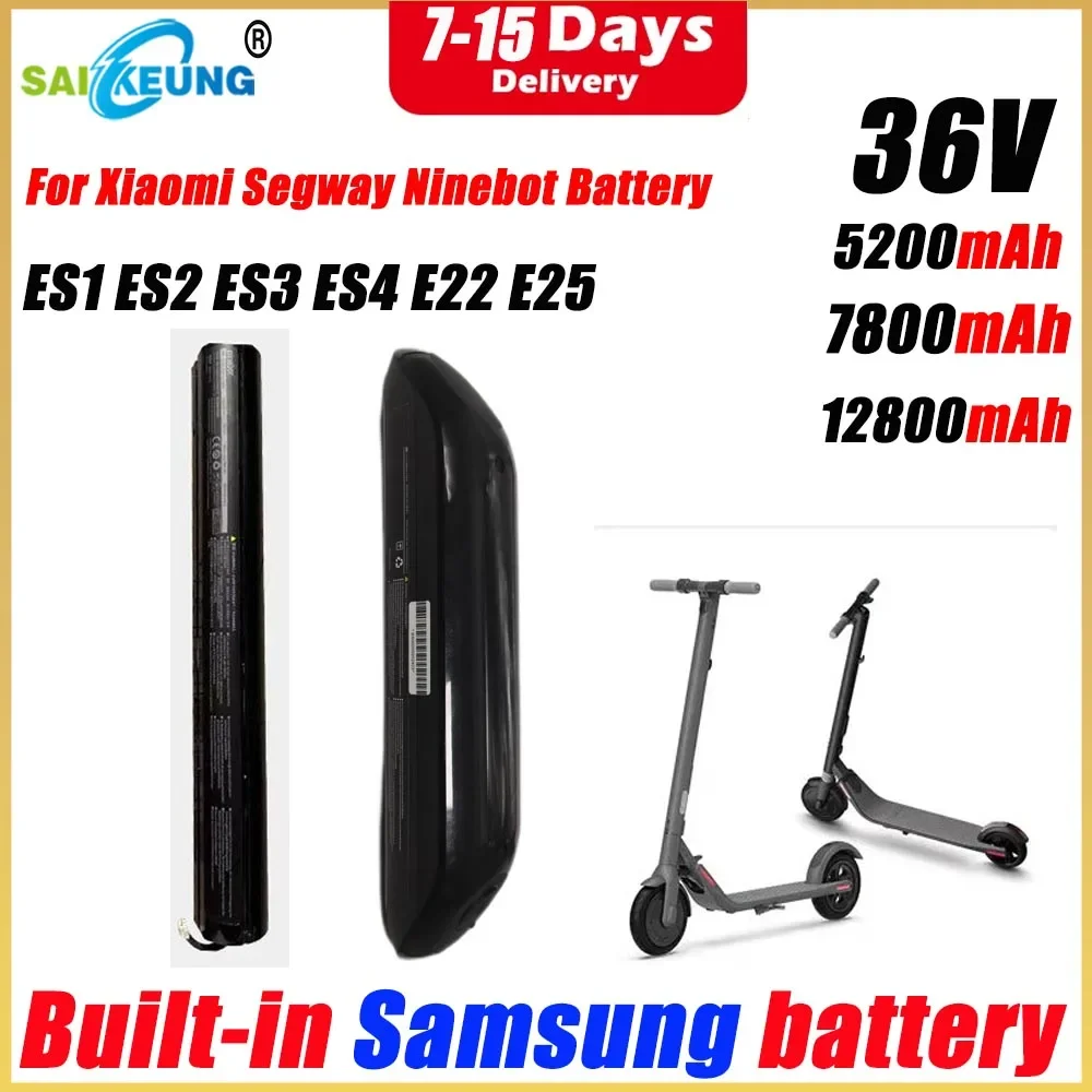New Ninebot ES1 36V5200mAh 7800mah 12800mah Lithium Ion Battery for Ninebot Scooter ES2 ES3 ES4 E22 E25 Electric Scooter Battery
New Ninebot ES1 36V5200mAh 7800mah 12800mah Lithium Ion Battery for Ninebot Scooter ES2 ES3 ES4 E22 E25 Electric Scooter Battery