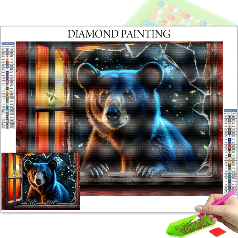 Mosaic For Children Animal Diamond Painting Kits On Canvas Full Square Round Drill Mosaic Window Bear Crafts Supplies Adults
Mosaic For Children Animal Diamond Painting Kits On Canvas Full Square Round Drill Mosaic Window Bear Crafts Supplies Adults