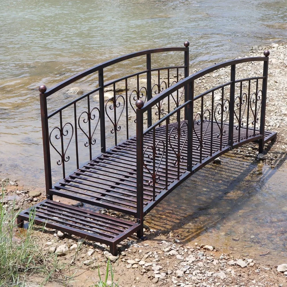 kinbor 8ft Outdoor Garden Bridge - Elegant Black Gold Design, Metal Garden Bridges with Guardrails and Steps Perfect Addition to
kinbor 8ft Outdoor Garden Bridge - Elegant Black Gold Design, Metal Garden Bridges with Guardrails and Steps Perfect Addition to
