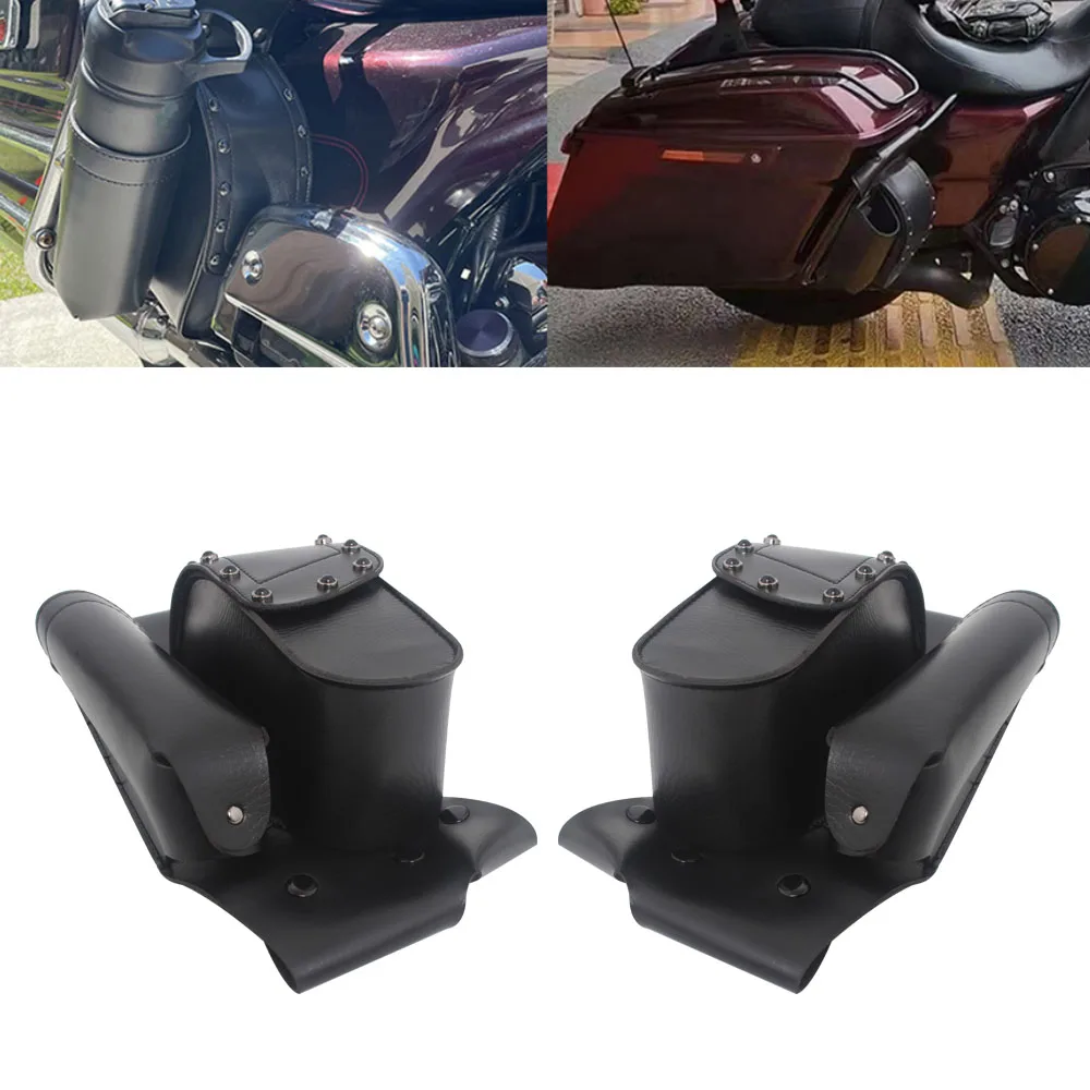 Motorcycle Leather Saddlebag Guard Crash Bar Bag W/ Water Drink Bottle Holder For Harley Touring Road King Electra Glide
Motorcycle Leather Saddlebag Guard Crash Bar Bag W/ Water Drink Bottle Holder For Harley Touring Road King Electra Glide