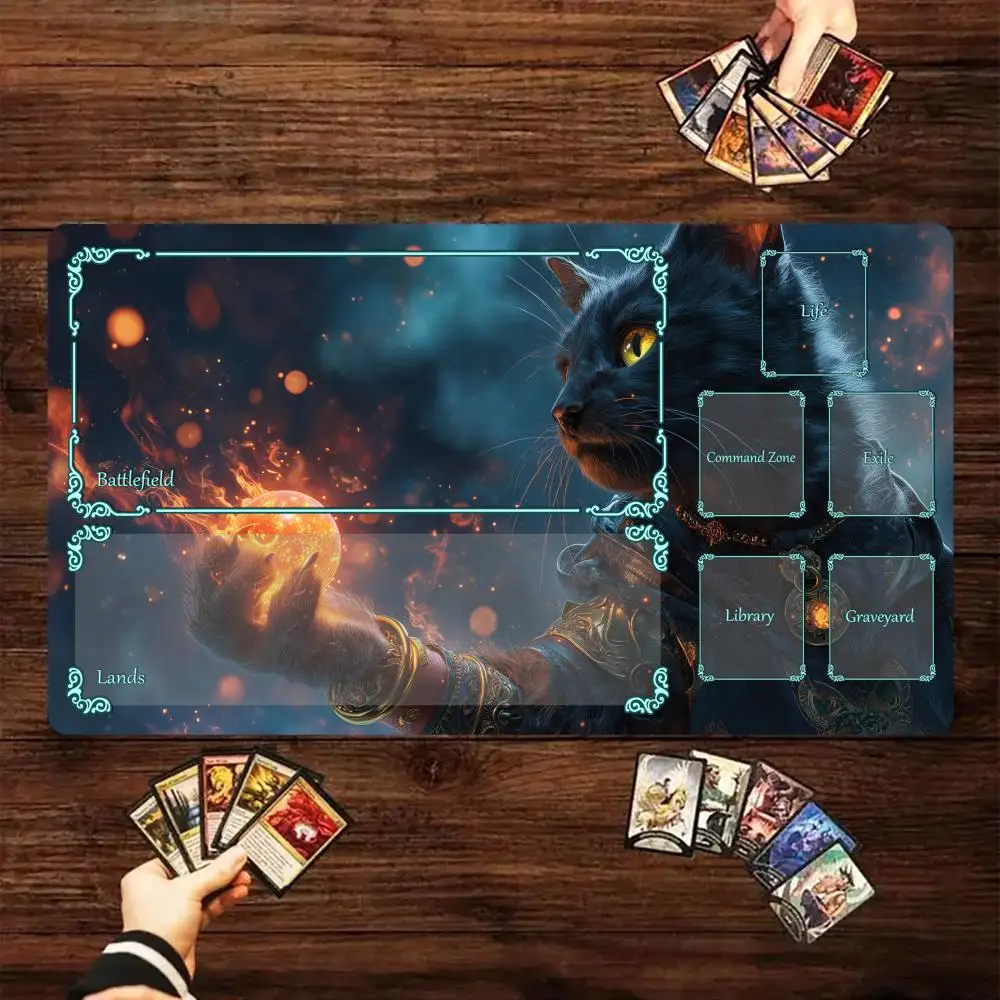 Black-robed cat mage Magic Card Battle Mat MTG Playmat Anti-slip Base 35X60CM gathering gaming mats Board Game Mat for TCG
Black-robed cat mage Magic Card Battle Mat MTG Playmat Anti-slip Base 35X60CM gathering gaming mats Board Game Mat for TCG