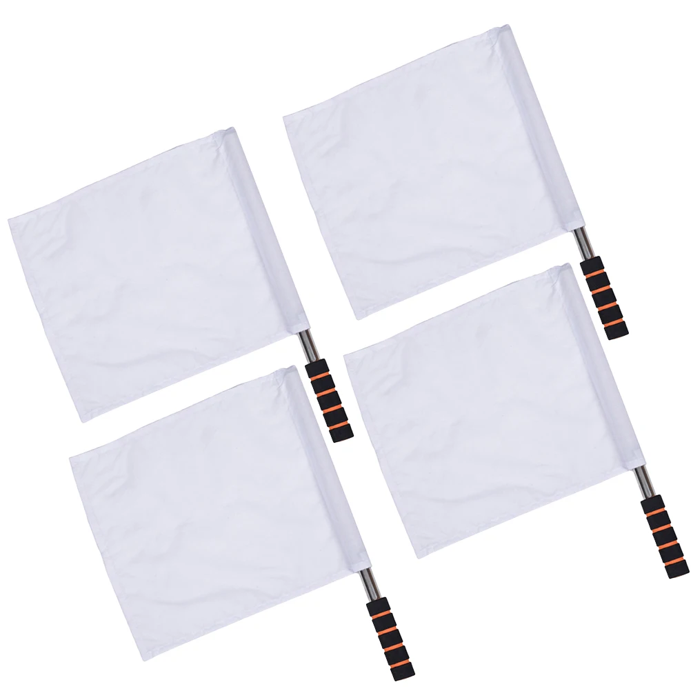 4pcs Referee Flag Signal Flags Stainless Steel Pole Waving Commanding Match Field Event White Football Track Linesman 
4pcs Referee Flag Signal Flags Stainless Steel Pole Waving Commanding Match Field Event White Football Track Linesman