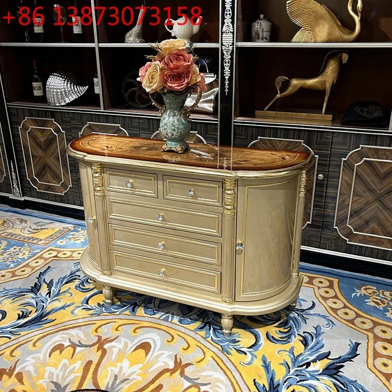 French solid wood entrance cabinet European style living room champagne carved entrance cabinet storage cabinet
French solid wood entrance cabinet European style living room champagne carved entrance cabinet storage cabinet