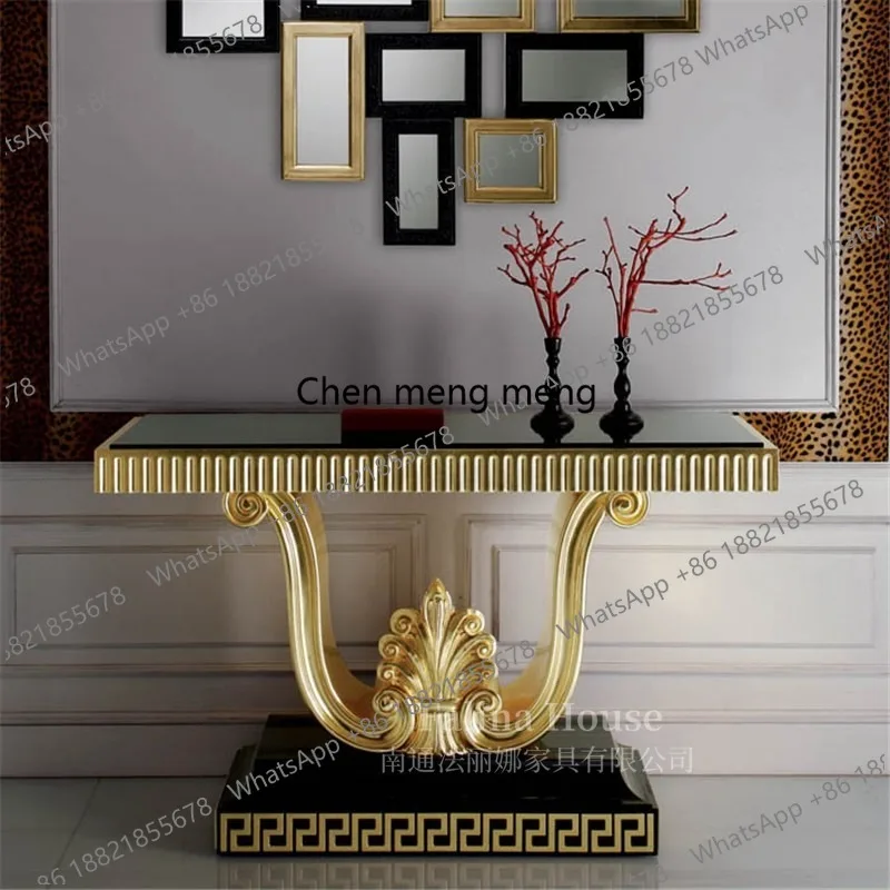 Неоклассический столик для прихожей в стиле лёгкой роскоши, резной столик из массива дерева, настенная платформа для обзора видов.
Неоклассический столик для прихожей в стиле лёгкой роскоши, резной столик из массива дерева, настенная платформа для обзора видов.