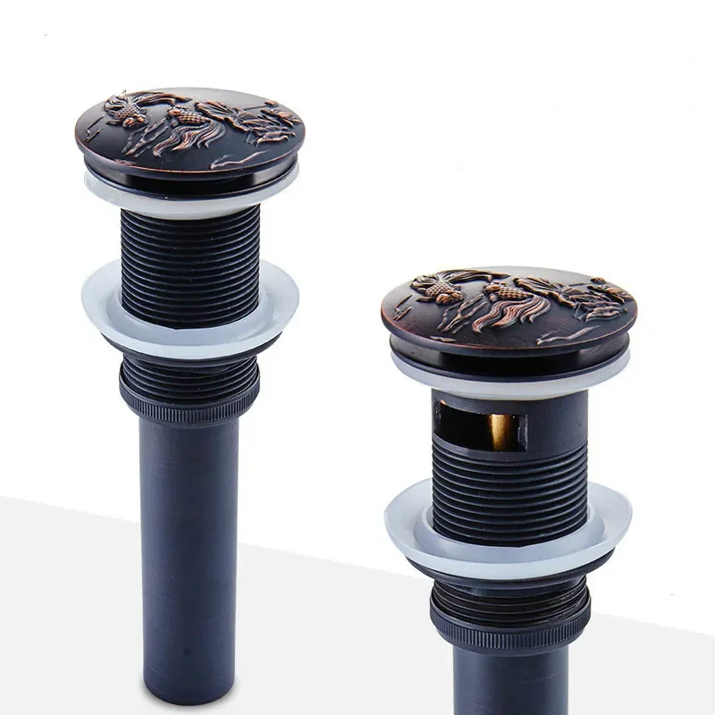 Bathroom Sink Drain Three Dimensional Carving Black Bathroom Basin Waste Pop Up Drain Bathroom Accessories Drains
Bathroom Sink Drain Three Dimensional Carving Black Bathroom Basin Waste Pop Up Drain Bathroom Accessories Drains