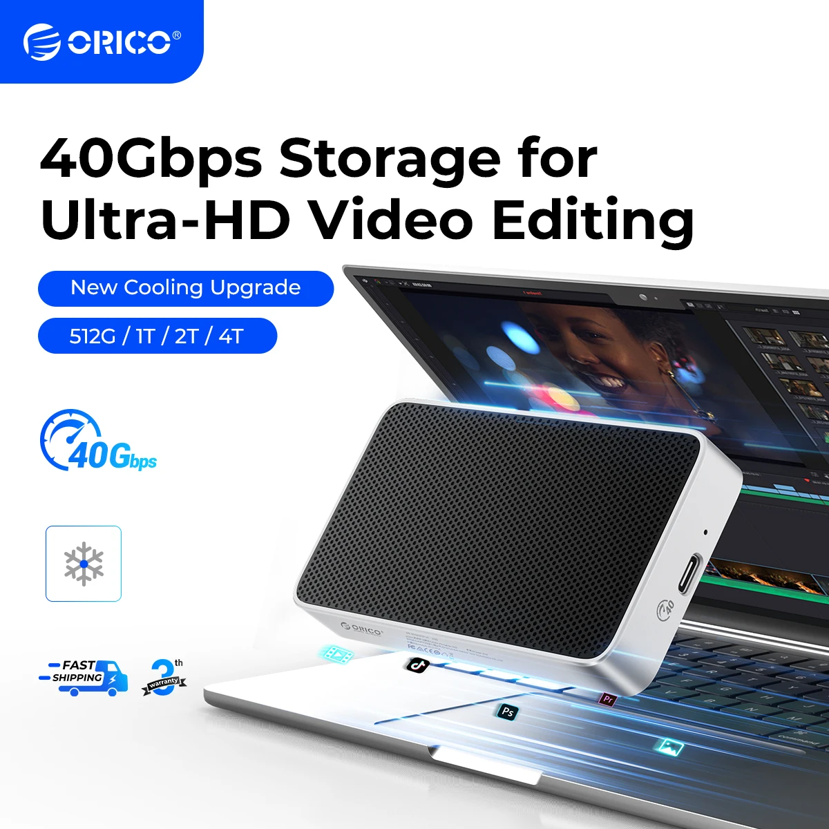 ORICO 40 Гбит/с USB4 Портативный NVMe 40 Гбит/с Сверхбыстрый внешний SSD-накопитель PCIe4.0 NVME До 3800 МБ/с Совместимый Thunderbolt 3/4
ORICO 40 Гбит/с USB4 Портативный NVMe 40 Гбит/с Сверхбыстрый внешний SSD-накопитель PCIe4.0 NVME До 3800 МБ/с Совместимый Thunderbolt 3/4