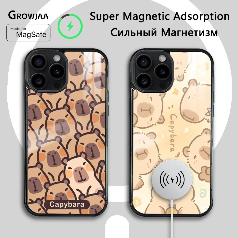 Cute Capybara Phone Case For iPhone 15 14 13 12 11 Pro Max Plus Mini Mirror Wireless Magnetic Cover
Cute Capybara Phone Case For iPhone 15 14 13 12 11 Pro Max Plus Mini Mirror Wireless Magnetic Cover