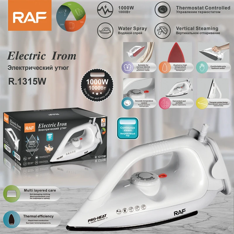 RAF Dry and wet dual-use steam iron, handheld ironing machine, electric iron
RAF Dry and wet dual-use steam iron, handheld ironing machine, electric iron