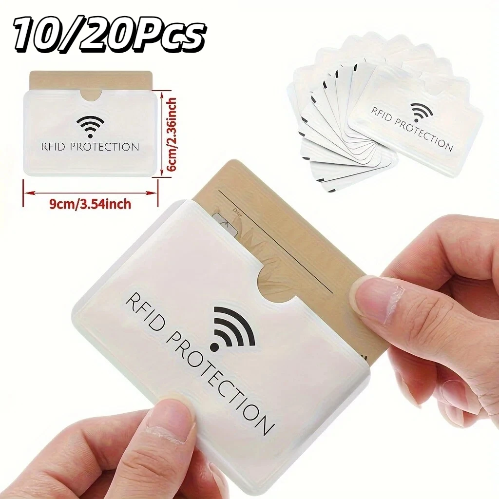 10/20Pcs ultra-thin RFID anti-theft aluminum credit card sleeves - lock design, simple white men's style
10/20Pcs ultra-thin RFID anti-theft aluminum credit card sleeves - lock design, simple white men's style