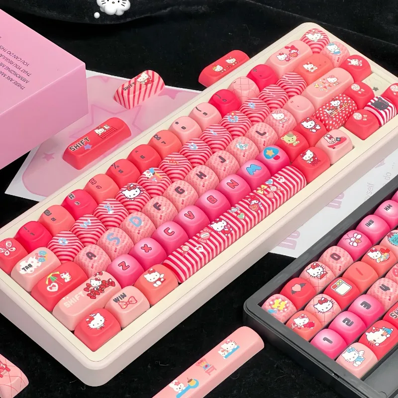 Kawaii Keyscap for Mechanical Keyboard Pink Hello Kitty Theme Rounded Keycaps Set PBT Material MOA Height Cute Keycap Collectors
Kawaii Keyscap for Mechanical Keyboard Pink Hello Kitty Theme Rounded Keycaps Set PBT Material MOA Height Cute Keycap Collectors