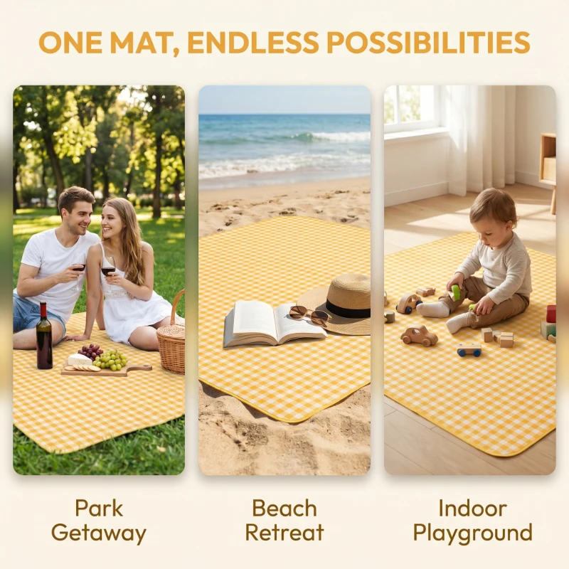 Outdoor Camping Picnic Mat Thickened Waterproof Non-woven Fabric Moisture Proof Beach Mat for Travel
Outdoor Camping Picnic Mat Thickened Waterproof Non-woven Fabric Moisture Proof Beach Mat for Travel
