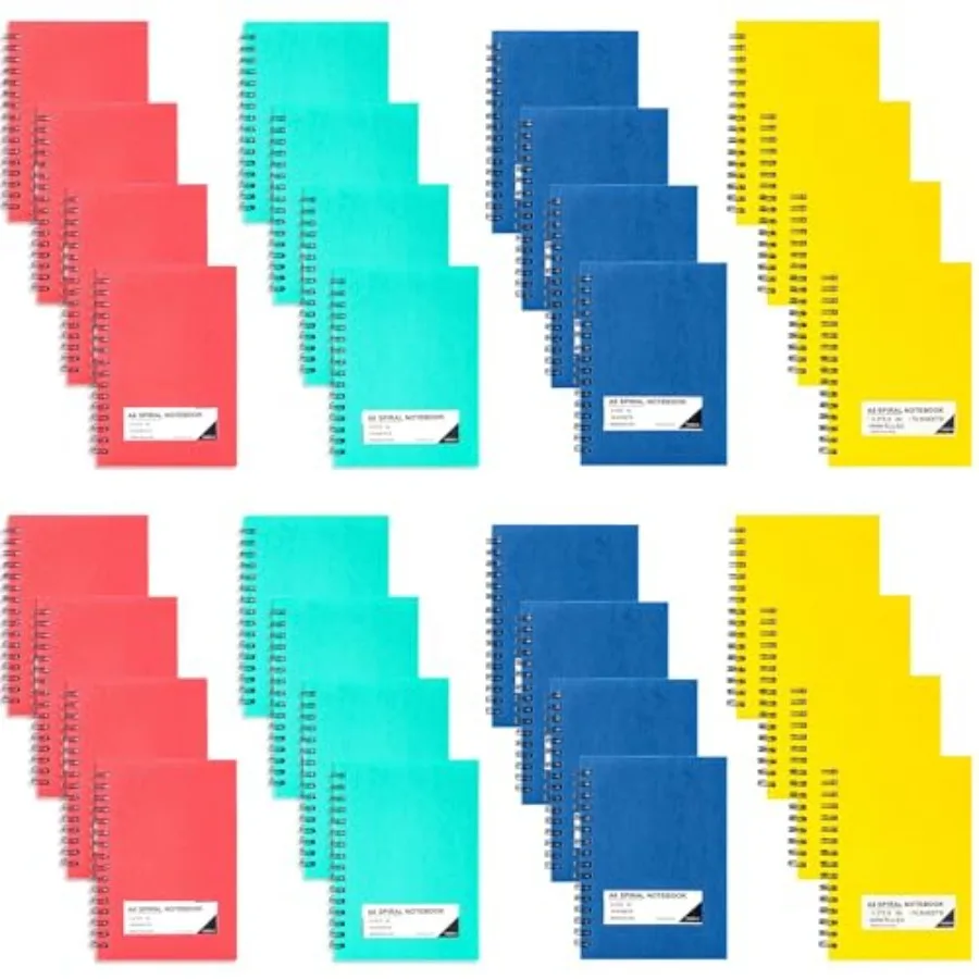 4x6 Small Spiral Notebook 60 Pack A6 Mini Journal Plastic Hardcover 8mm Ruled Notebook for School Work
4x6 Small Spiral Notebook 60 Pack A6 Mini Journal Plastic Hardcover 8mm Ruled Notebook for School Work