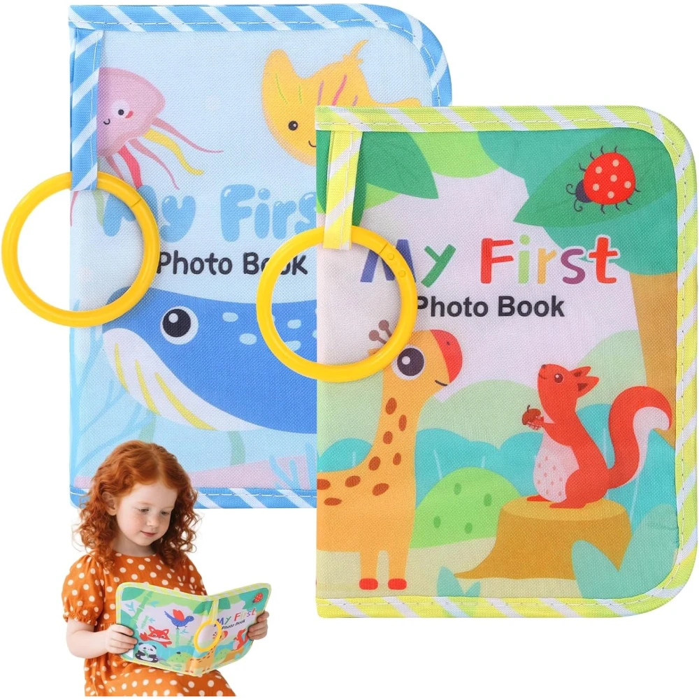 2Pcs Soft Fabric Photo Album, 4×6 Inch 17-page baby memory book with safe mirror, keepsake book for newborn growth record
2Pcs Soft Fabric Photo Album, 4×6 Inch 17-page baby memory book with safe mirror, keepsake book for newborn growth record
