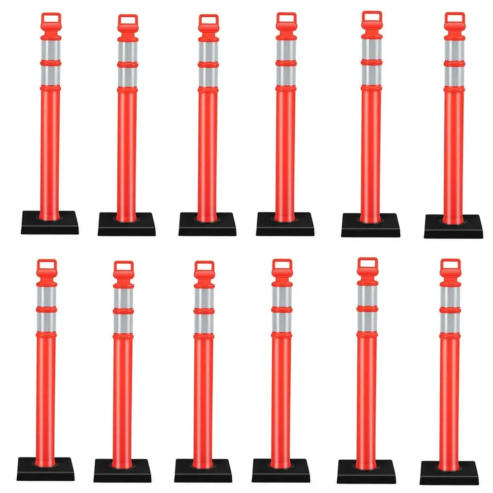1.5-Inch Traffic Delineator Posts with 9-LB Rubber Base, Reflective Bands, and Safety Cone for Parking and Construction
1.5-Inch Traffic Delineator Posts with 9-LB Rubber Base, Reflective Bands, and Safety Cone for Parking and Construction