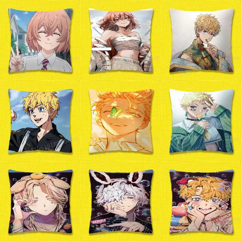 Takemichi Hanagaki T-Tokyo R-Revengers Hinata Tachibana Throw Pillow Case For 40x40cm 45x45cm 30x30cm Bedroom Pillowcase Cover
Takemichi Hanagaki T-Tokyo R-Revengers Hinata Tachibana Throw Pillow Case For 40x40cm 45x45cm 30x30cm Bedroom Pillowcase Cover