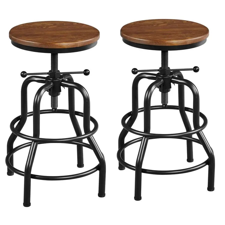 Industrial Vintage Counter Height Adjustable Bar Stool Rustic Metal Bar Stool with Round Wood Seat Kitchen Dining Cafe Chair 202
Industrial Vintage Counter Height Adjustable Bar Stool Rustic Metal Bar Stool with Round Wood Seat Kitchen Dining Cafe Chair 202