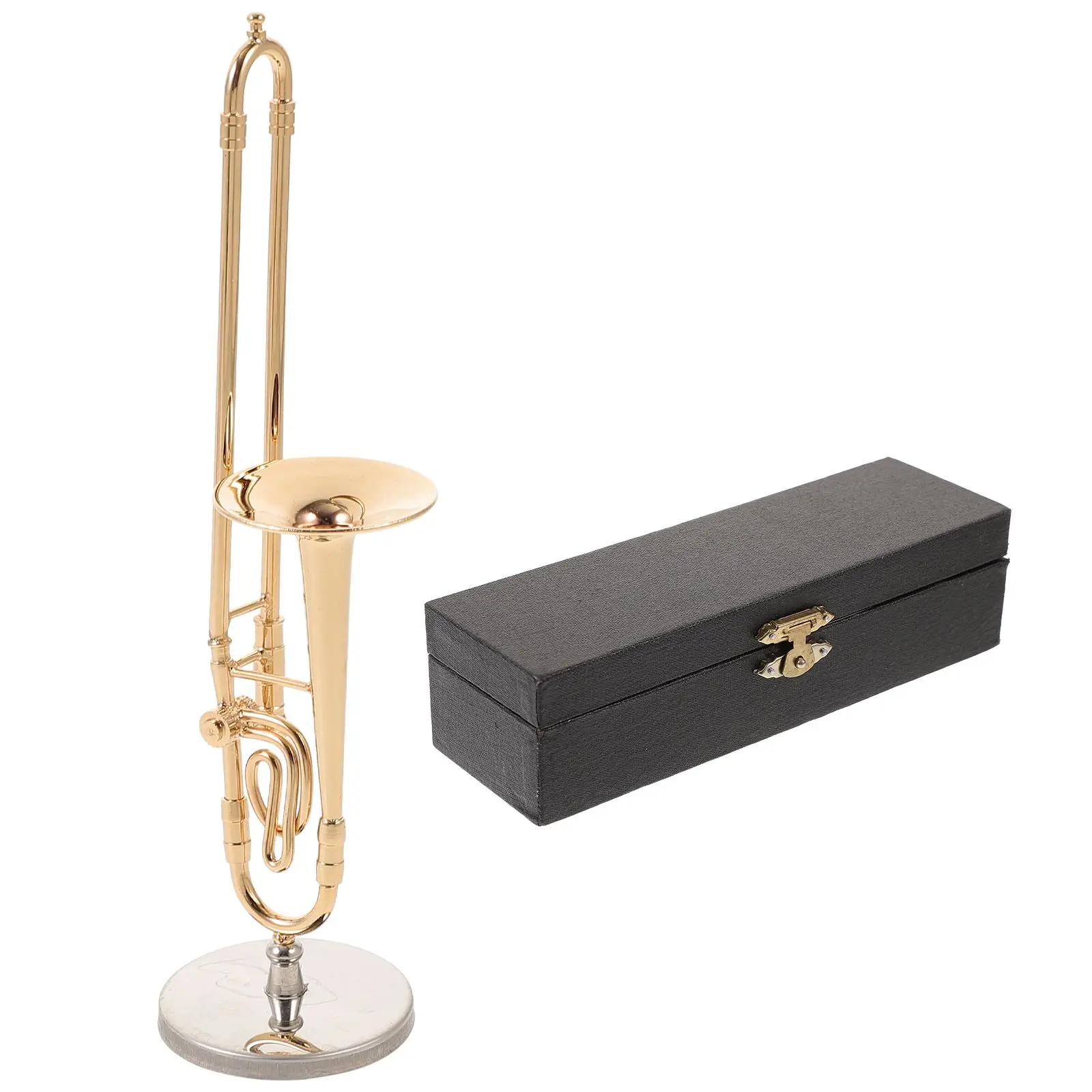 Trombone Model Desktop Decor Small Instrument nament Copper Craft High Class Material Compact Size Realistic Appearance
Trombone Model Desktop Decor Small Instrument nament Copper Craft High Class Material Compact Size Realistic Appearance