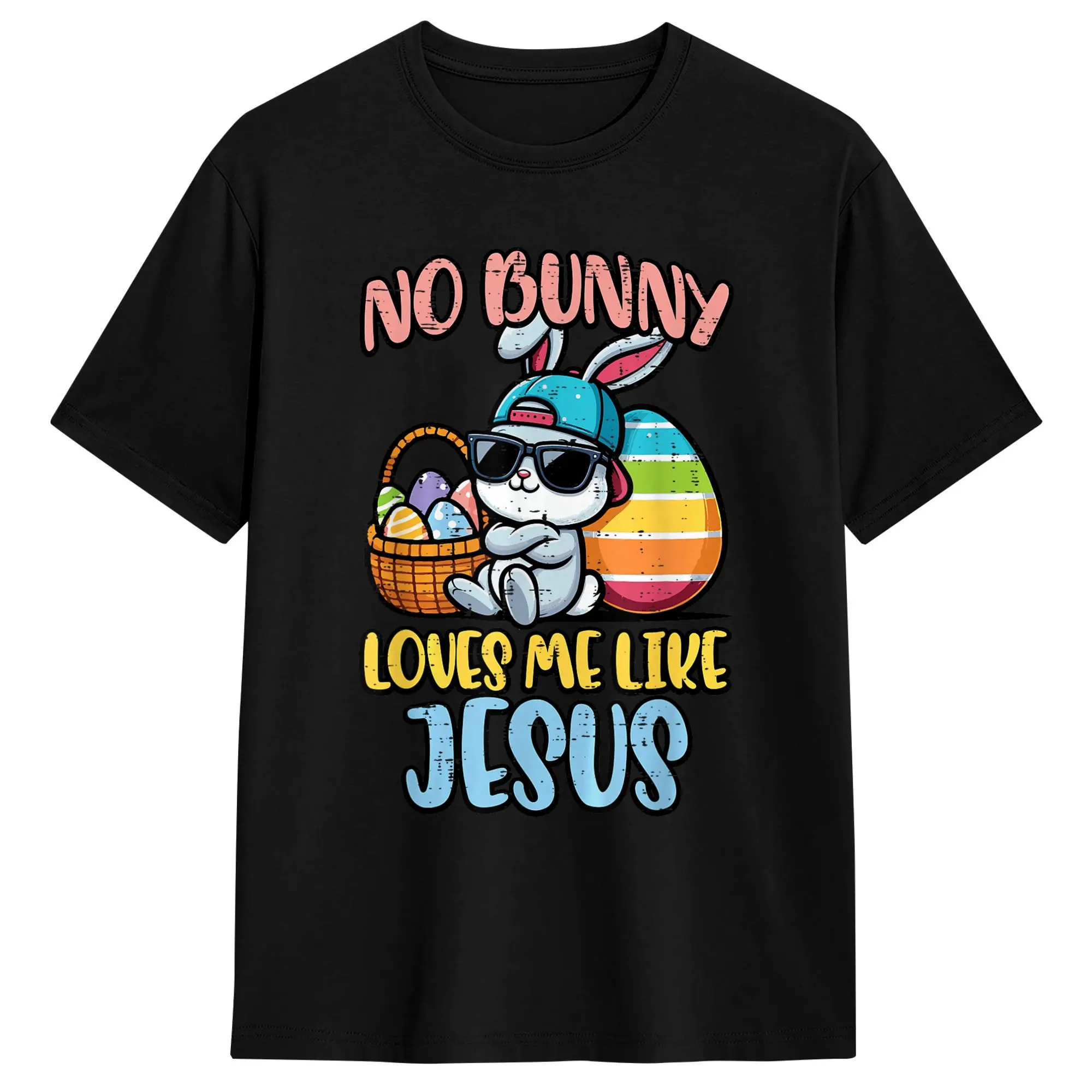 No Bunny Loves Me Like Jesus Easter T-Shirt Summer Cotton T-Shirts Men's Harajuku Design Tee Shirt Short-Sleeve Vintage Top Tees
No Bunny Loves Me Like Jesus Easter T-Shirt Summer Cotton T-Shirts Men's Harajuku Design Tee Shirt Short-Sleeve Vintage Top Tees