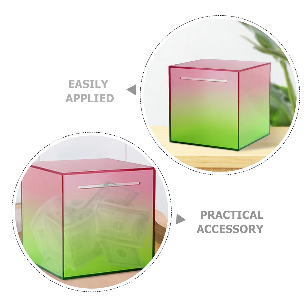 Acrylic Savings Jar Large Capacity Money Box 19x19x19cm Transparent Gradient Coin Bank For Home Office Kids Storage
Acrylic Savings Jar Large Capacity Money Box 19x19x19cm Transparent Gradient Coin Bank For Home Office Kids Storage