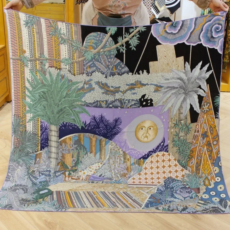 High-end Elegant Women's Exquisite Midsummer Night's Dream Print Quality Silk Wool Fine Hand-rolled Edge Warm Large Scarf Shawl
High-end Elegant Women's Exquisite Midsummer Night's Dream Print Quality Silk Wool Fine Hand-rolled Edge Warm Large Scarf Shawl