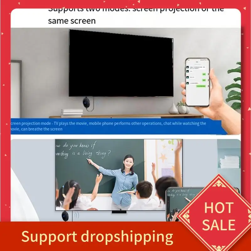 B44C Wireless Display Adapter Wifi Screen Cast Mirroring Media Streaming Receiver For Phone/PC/Tablet To Display TV Projector Du
B44C Wireless Display Adapter Wifi Screen Cast Mirroring Media Streaming Receiver For Phone/PC/Tablet To Display TV Projector Du