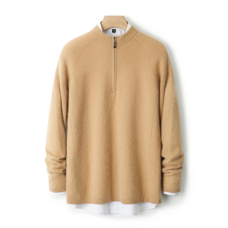 Choice 2025 Autumn and Winter 100% Wool Men's Half-Zip Sweater Outside Sports Mock Neck Knit Long Sleeve Pure Wool Pullover Tops
Choice 2025 Autumn and Winter 100% Wool Men's Half-Zip Sweater Outside Sports Mock Neck Knit Long Sleeve Pure Wool Pullover Tops