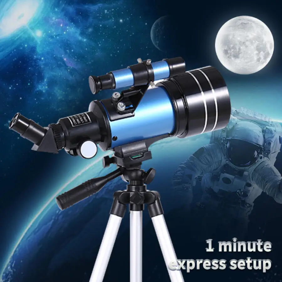 F30070 Astronomical Telescope FMC Multilayer Coating Easy to operate Ultra Wide Angle 70mm For Moon Watching
F30070 Astronomical Telescope FMC Multilayer Coating Easy to operate Ultra Wide Angle 70mm For Moon Watching