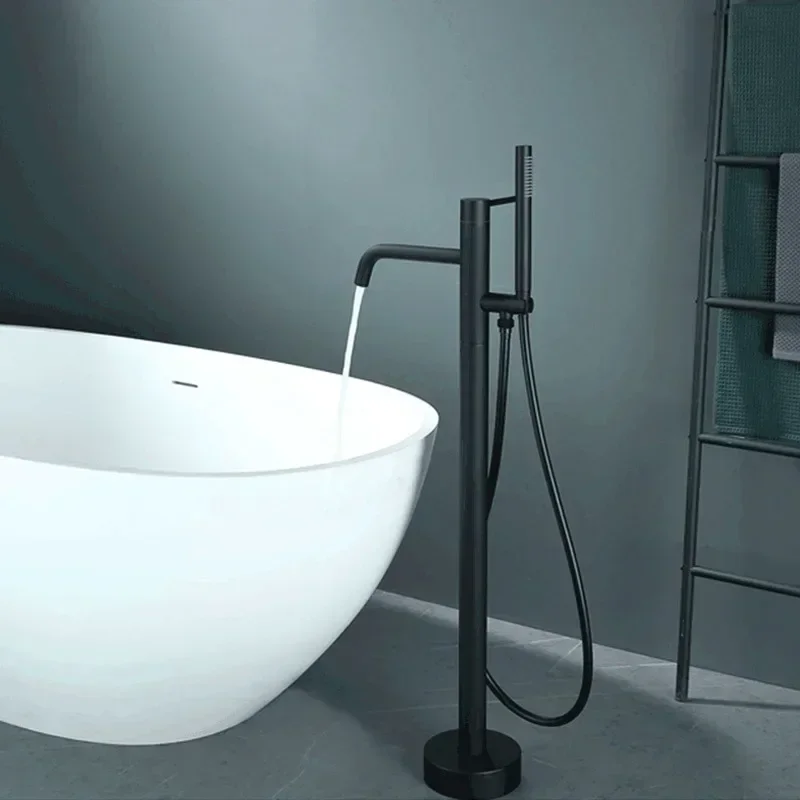 Bathroom Bathtub Faucet Floor Stand Faucets Shower Hot and Cold Water Black Faucet Set Single Holder Dual Control Tub Faucet
Bathroom Bathtub Faucet Floor Stand Faucets Shower Hot and Cold Water Black Faucet Set Single Holder Dual Control Tub Faucet