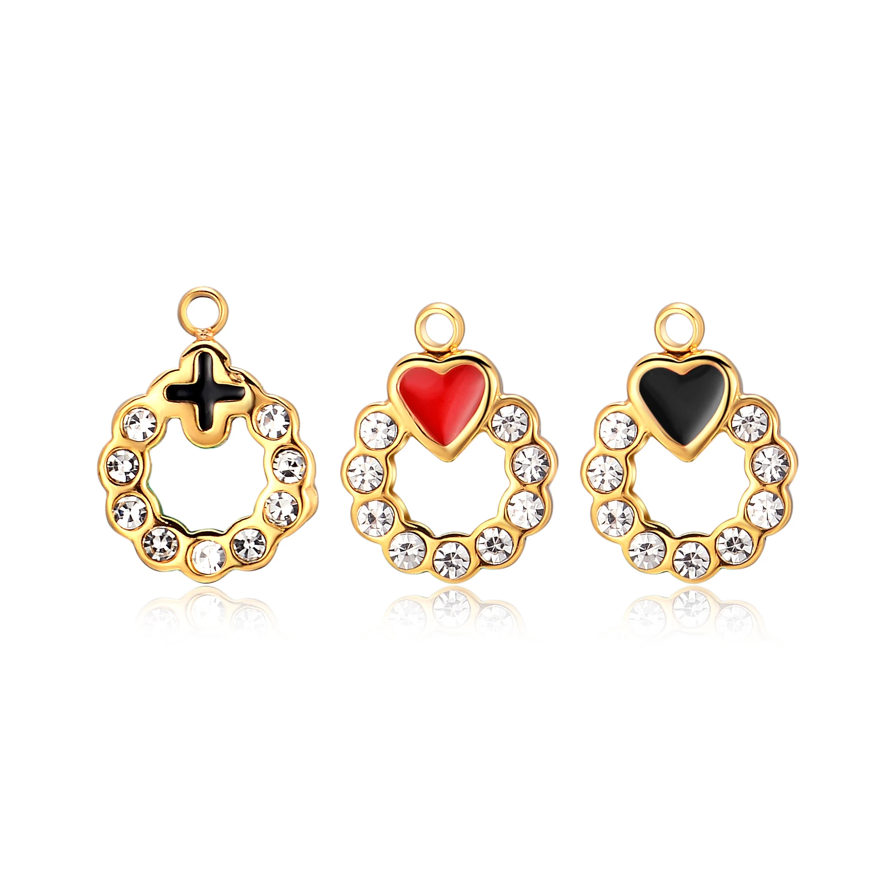 2Pcs Fashion Round Pendant with Crystal Stainless Steel Base Heart Cross Charms for DIY Making Necklace Bracelet Accessories
2Pcs Fashion Round Pendant with Crystal Stainless Steel Base Heart Cross Charms for DIY Making Necklace Bracelet Accessories
