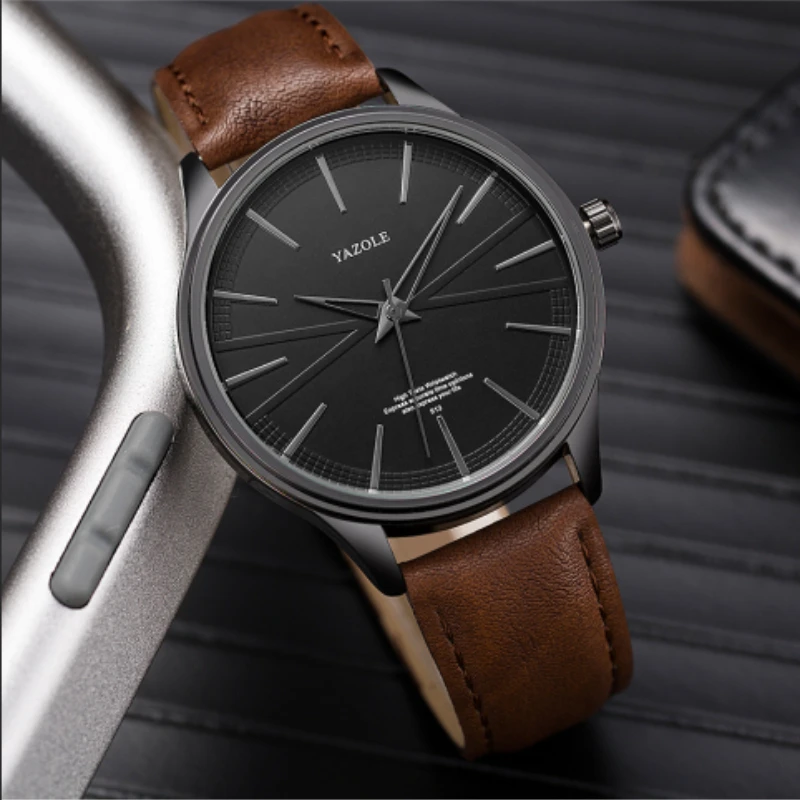 YAZOLE Fashion Men's Wrist Watch Famous Brand Analog Watches For Man Simple Casual Leather Male Quartz Clock erkek kol saati
YAZOLE Fashion Men's Wrist Watch Famous Brand Analog Watches For Man Simple Casual Leather Male Quartz Clock erkek kol saati