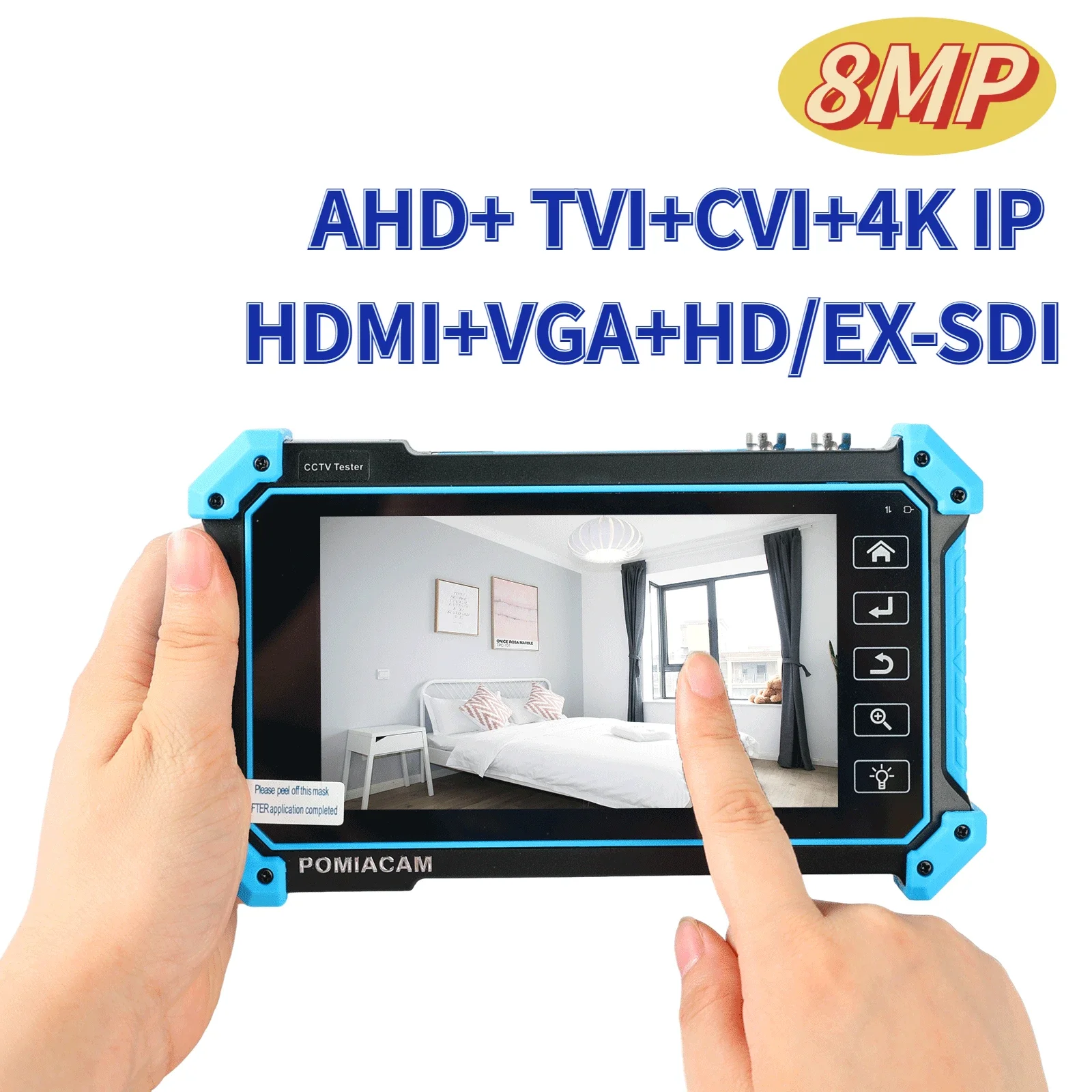5.4 inch CCTV Tester Monitor H.265 4K IP 8MP TVI 8MP CVI 8MP AHD Analog Multi-function HD Tester monitor CCTV IP Camera Tester
5.4 inch CCTV Tester Monitor H.265 4K IP 8MP TVI 8MP CVI 8MP AHD Analog Multi-function HD Tester monitor CCTV IP Camera Tester