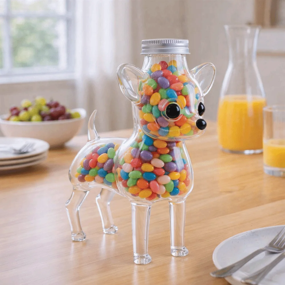 Glass Chihuahua Candy Jar Transparent Airtight Dog Patterned Jar with Lid Decorative Chihuahua Dog Treat Jar Kitchen Storage
Glass Chihuahua Candy Jar Transparent Airtight Dog Patterned Jar with Lid Decorative Chihuahua Dog Treat Jar Kitchen Storage