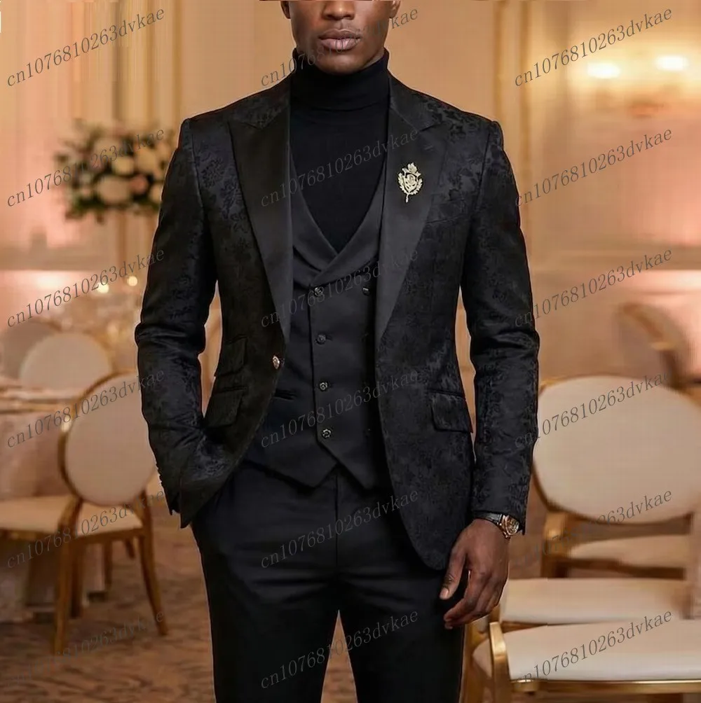 New Formal Black Men Suit Wedding Party Groom Groomsman Prom Business Male Tuxedos 3 Piece Set Jacket Vest Pants
New Formal Black Men Suit Wedding Party Groom Groomsman Prom Business Male Tuxedos 3 Piece Set Jacket Vest Pants