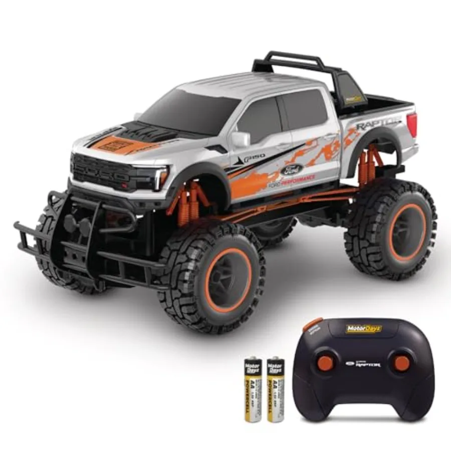 F150 Raptor R 2WD Remote Control Truck with Working Lights and Sounds Officially Licensed 1:10 Scale RC Toy in White 2.4GHz Re
F150 Raptor R 2WD Remote Control Truck with Working Lights and Sounds Officially Licensed 1:10 Scale RC Toy in White 2.4GHz Re