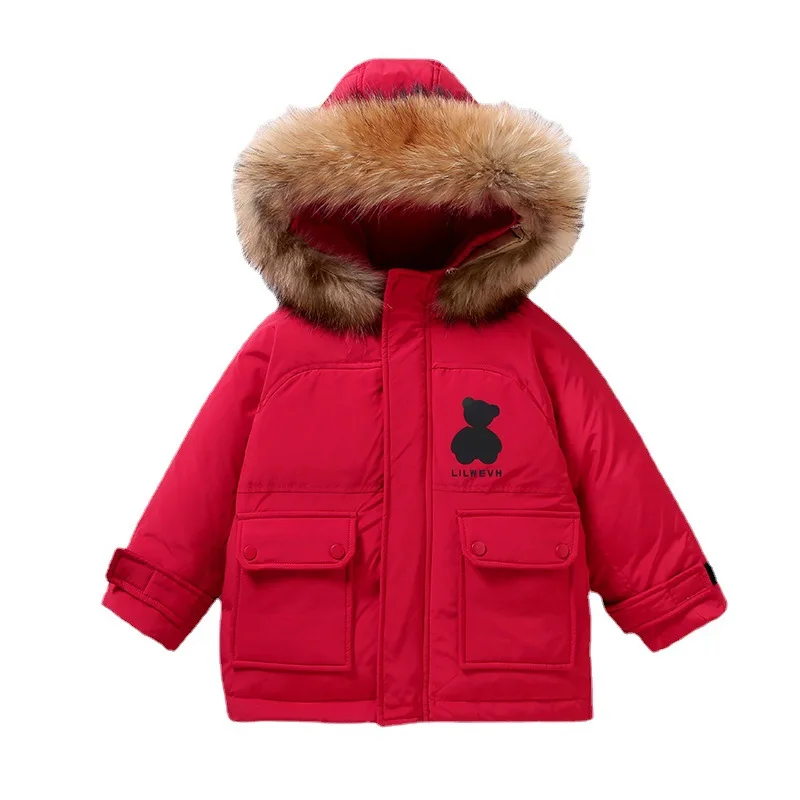 Children's down jacket winter warm girl's thickened overalls down coat with Fur collar hat boy's windbreaker down jacket 2-8T
Children's down jacket winter warm girl's thickened overalls down coat with Fur collar hat boy's windbreaker down jacket 2-8T