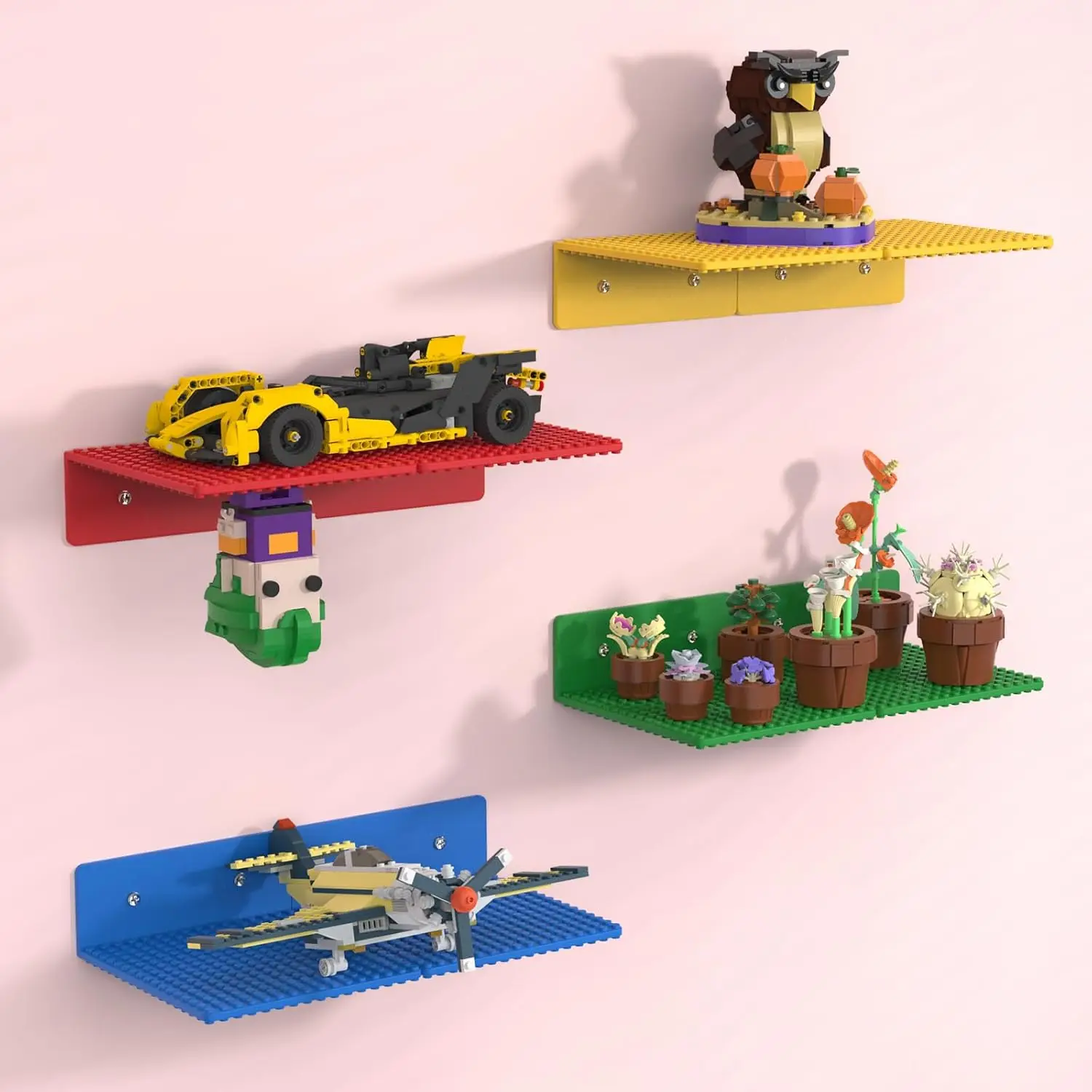 8-Pack Small Floating Shelves for Lego Bricks, 5x5.5inch Dual-Sided Storage and Display, ABS Multicolor Decor
8-Pack Small Floating Shelves for Lego Bricks, 5x5.5inch Dual-Sided Storage and Display, ABS Multicolor Decor
