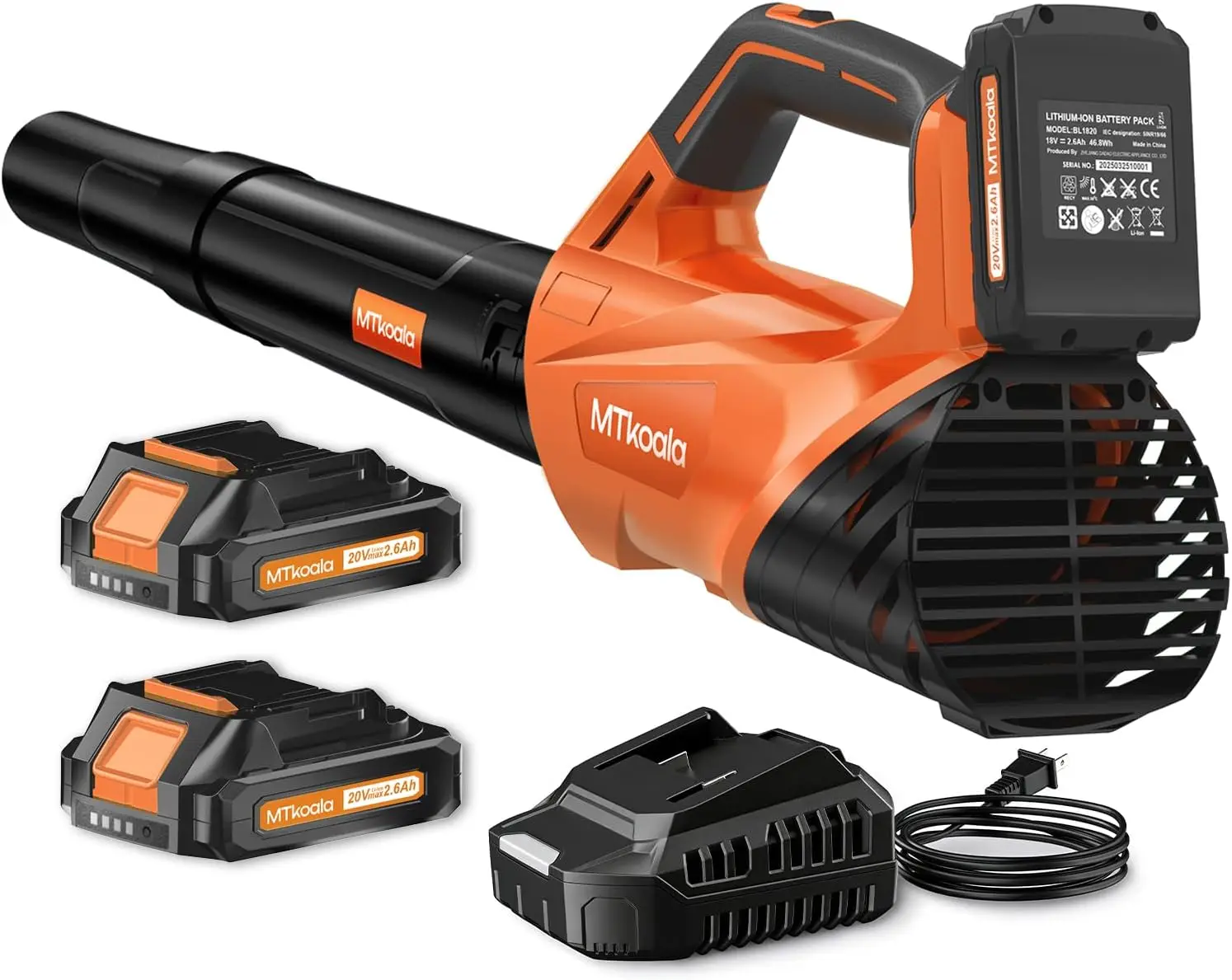 2026 Upgrade Leaf Blower Cordless 2*2.6Ah Batteries Fast Charger 450CFM 150MPH 2 Speed Lightweight Electric for Lawn Yard Leaves Dust Car
2026 Upgrade Leaf Blower Cordless 2*2.6Ah Batteries Fast Charger 450CFM 150MPH 2 Speed Lightweight Electric for Lawn Yard Leaves Dust Car