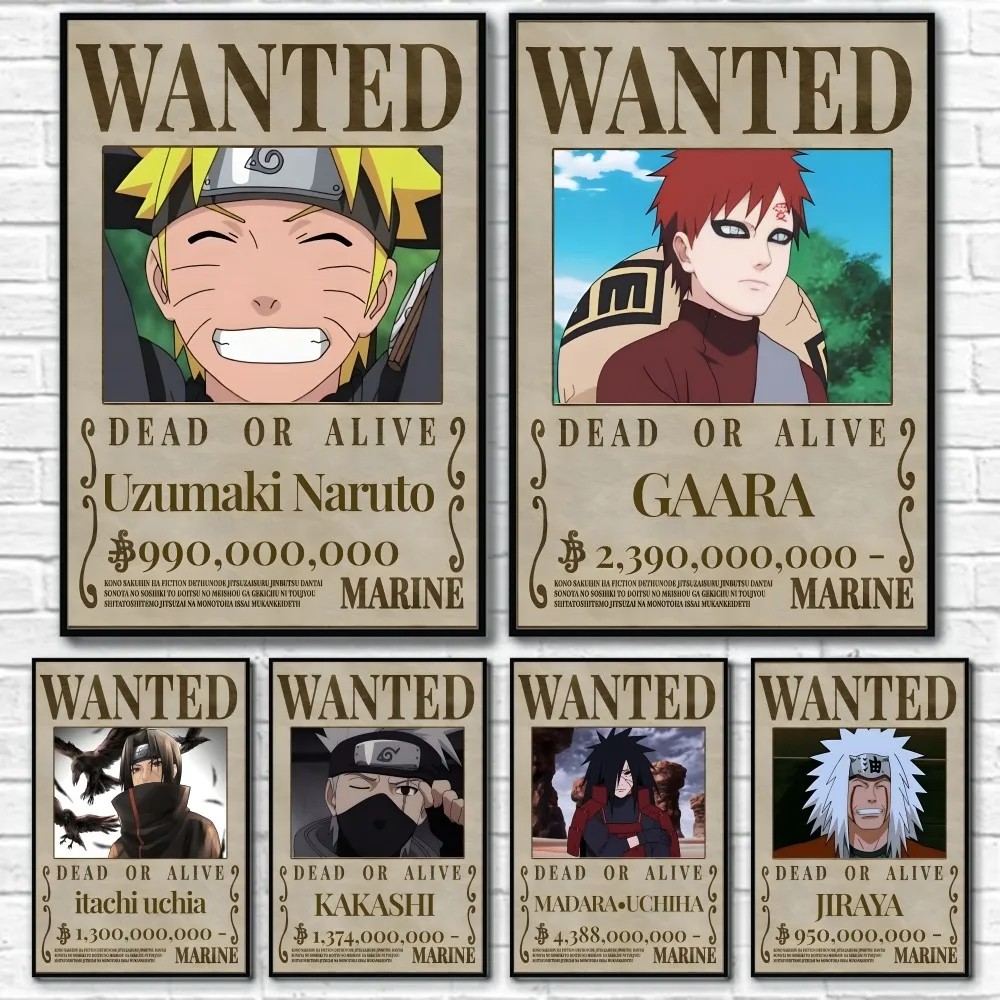 N-NARUTOoS Retro Wanted Poster Sticky Wall Art Printing Waterproof Home Living Bed Room Bar Aesthetic Decor
N-NARUTOoS Retro Wanted Poster Sticky Wall Art Printing Waterproof Home Living Bed Room Bar Aesthetic Decor