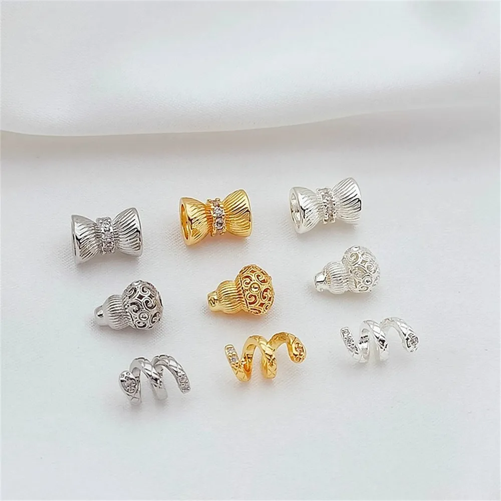 14K Gold-encrusted Zircon Gourd Diagonal Pattern Hourglass Bead Handmade Diy Snake Running Bracelet Necklace Accessory
14K Gold-encrusted Zircon Gourd Diagonal Pattern Hourglass Bead Handmade Diy Snake Running Bracelet Necklace Accessory