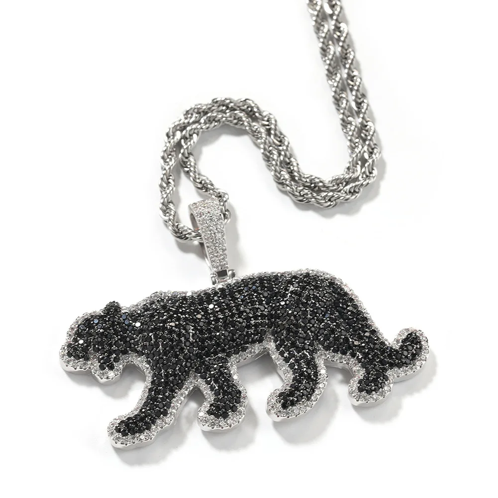 Necklace Men's Platinum Plated Black Crystal Zircon Black Panther Hip Hop Rock Fashion Jewelry Versatile Accessories
Necklace Men's Platinum Plated Black Crystal Zircon Black Panther Hip Hop Rock Fashion Jewelry Versatile Accessories