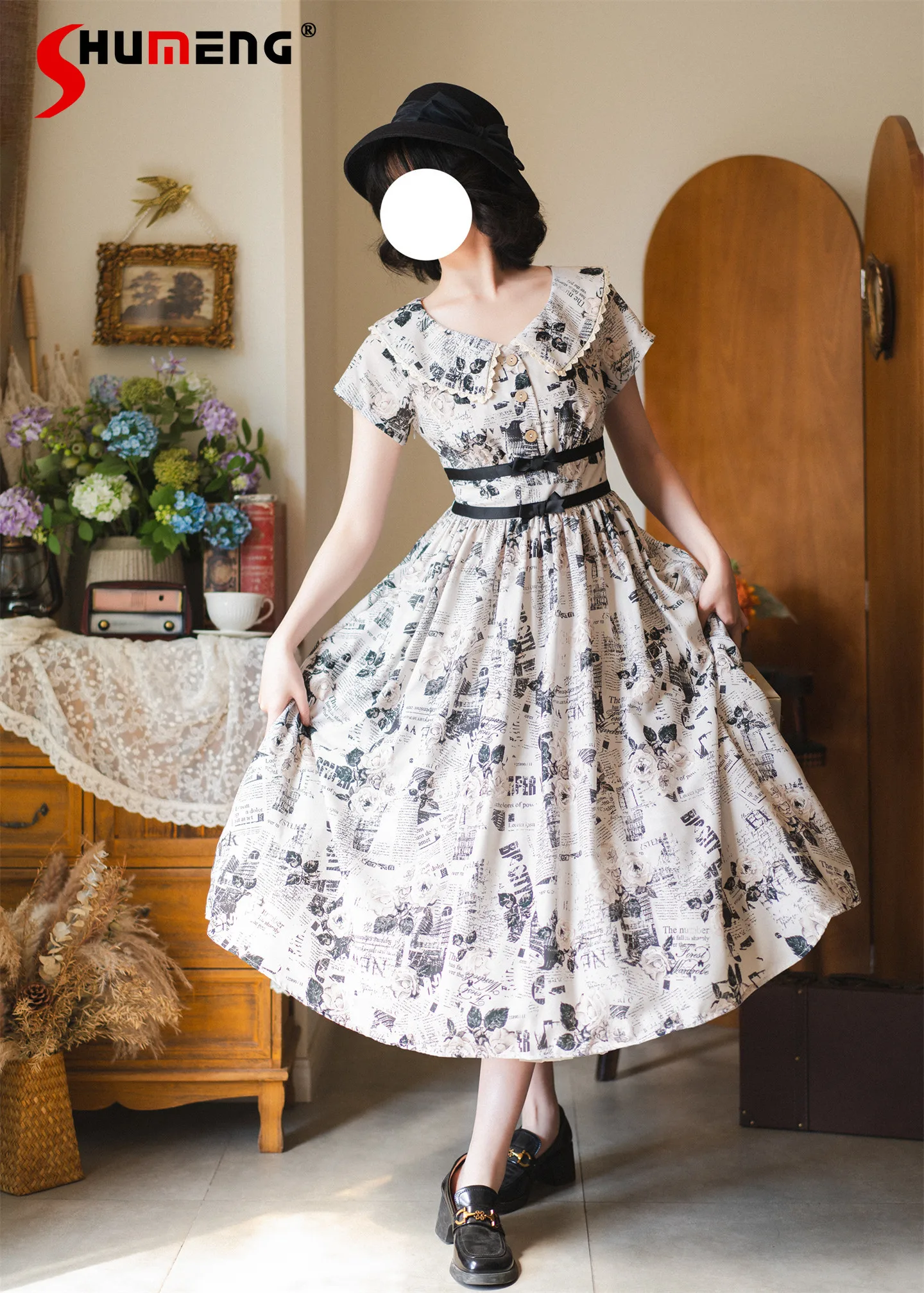 2026 Summer Original Elegant Classic CLA OP Dresses Lace Lapel Puff Sleeve High-Waisted Bow Vintage Lolita Long Dress for Women
2026 Summer Original Elegant Classic CLA OP Dresses Lace Lapel Puff Sleeve High-Waisted Bow Vintage Lolita Long Dress for Women