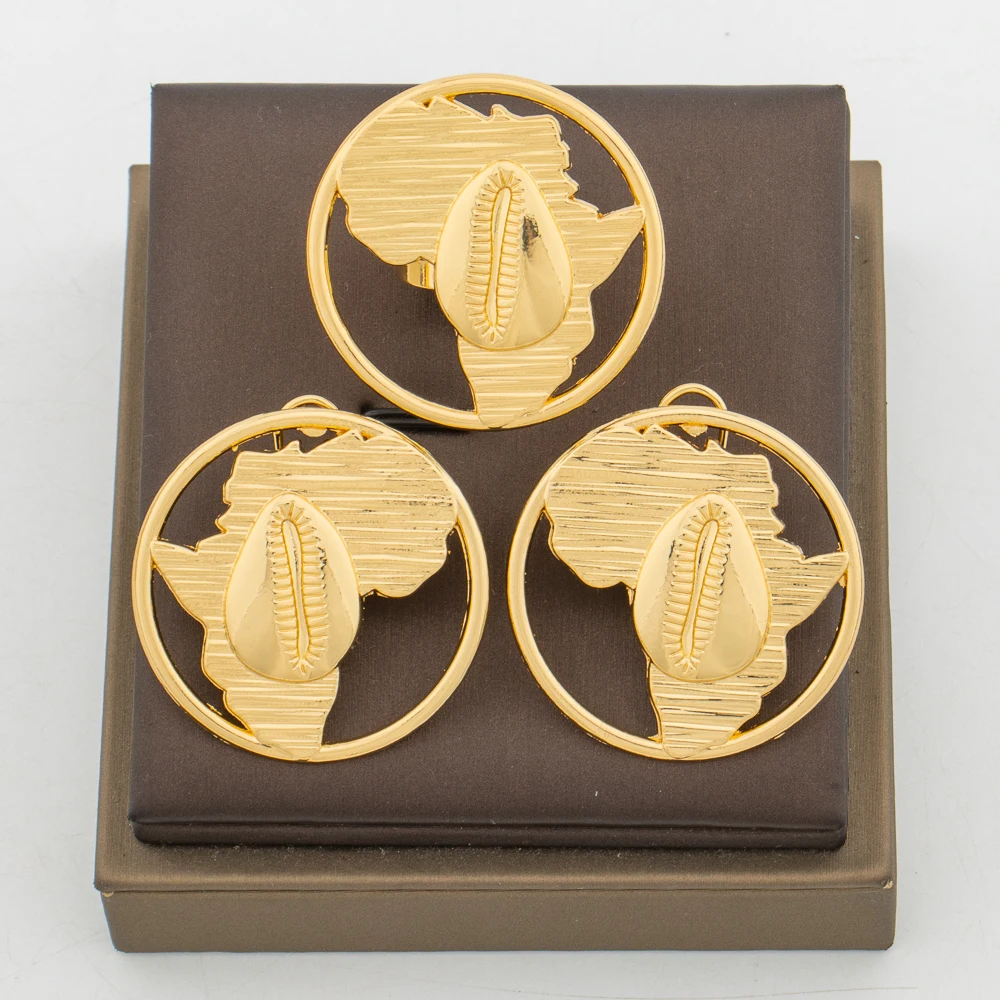 Nigerian Map Design Earrings and Ring Jewelry Set for Ladies African Gold Plated Clip Earrings and Finger Ring Party Accessories
Nigerian Map Design Earrings and Ring Jewelry Set for Ladies African Gold Plated Clip Earrings and Finger Ring Party Accessories