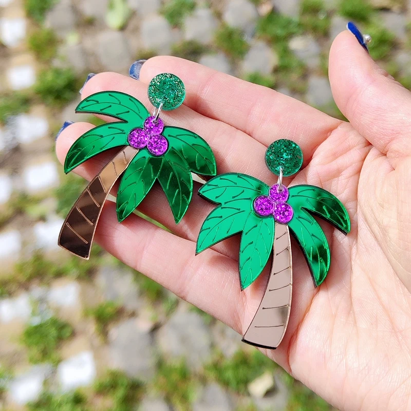 KUGUYS Tropical Acrylic Coconut Earrings Mirror Palm Tree Drops Summer Beach Jewelry Boho Women's Fashion Accessorie
KUGUYS Tropical Acrylic Coconut Earrings Mirror Palm Tree Drops Summer Beach Jewelry Boho Women's Fashion Accessorie