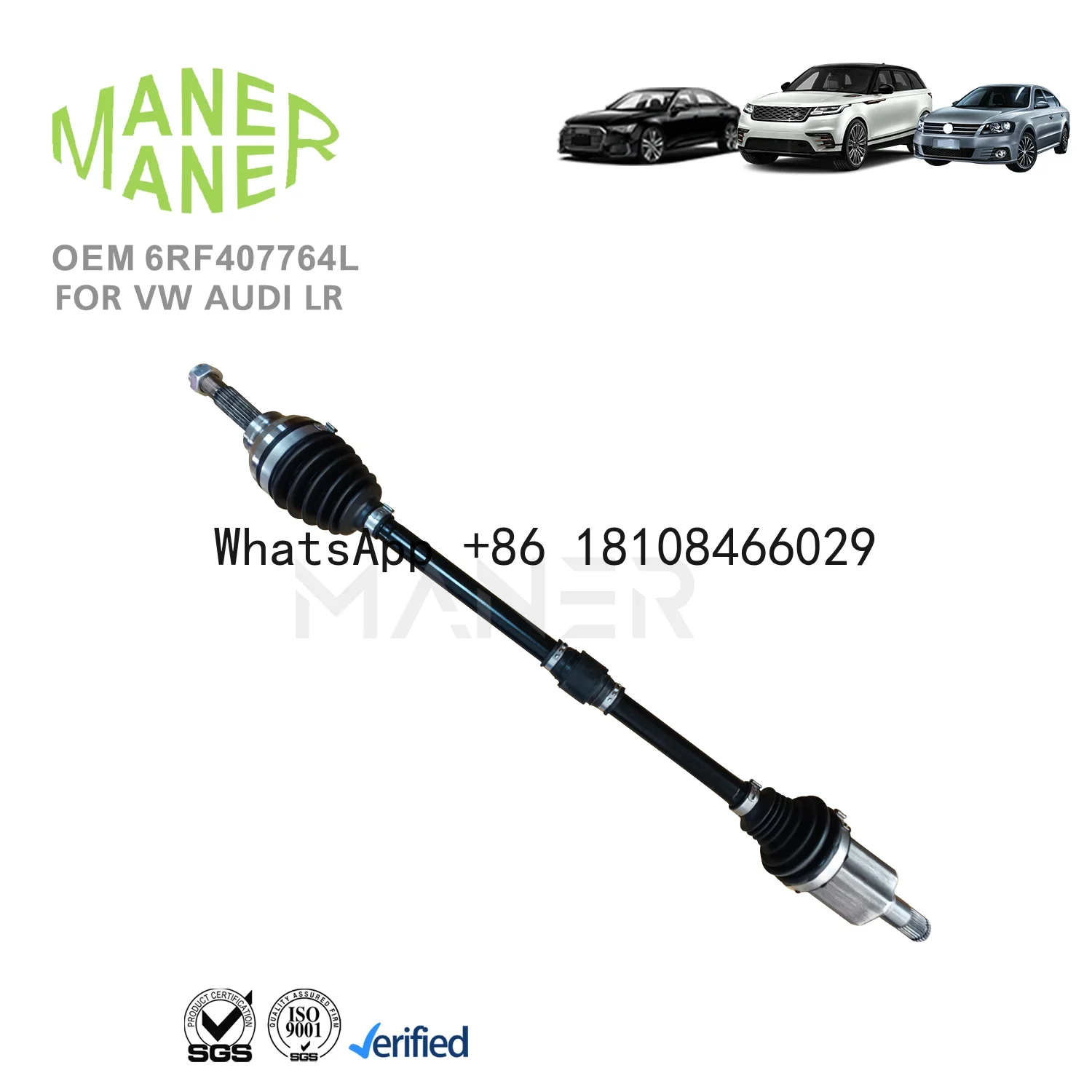 MANER 6RF407764L система автотрансмиссии Подлинная безопасность передний мост приводной вал для VW Audi в наличии
MANER 6RF407764L система автотрансмиссии Подлинная безопасность передний мост приводной вал для VW Audi в наличии