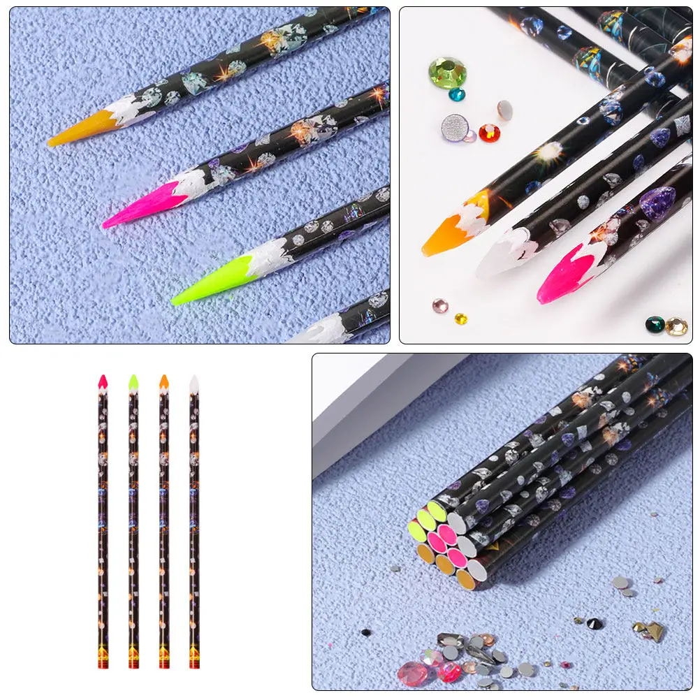 Набор из 4-х ручек-аппликаторов для страз и камней, восковые карандаши для маникюра, легкие и прочные инструменты для точечной проработки дизайна ногтей
Набор из 4-х ручек-аппликаторов для страз и камней, восковые карандаши для маникюра, легкие и прочные инструменты для точечной проработки дизайна ногтей