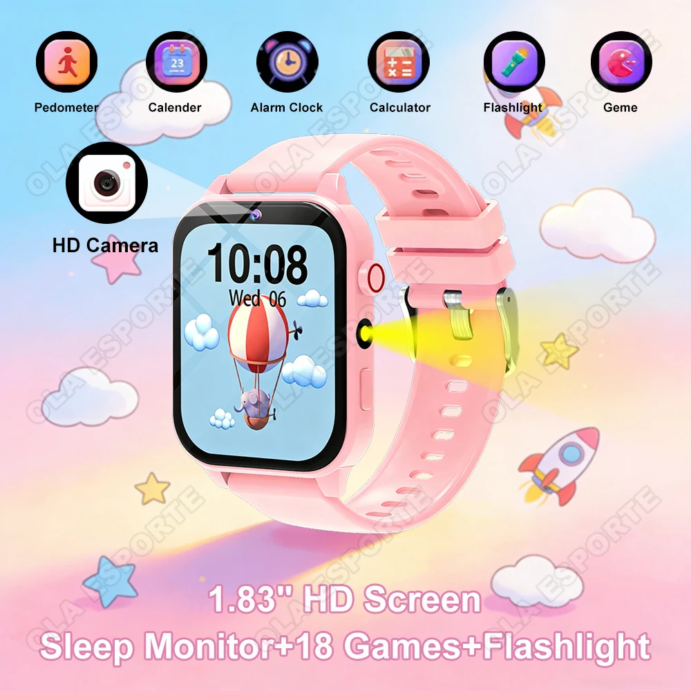 Новые умные часы с 18 играми, HD-камерой, фонариком, будильником, калькулятором, функцией подсветки, детские умные часы, подарки для детей
Новые умные часы с 18 играми, HD-камерой, фонариком, будильником, калькулятором, функцией подсветки, детские умные часы, подарки для детей